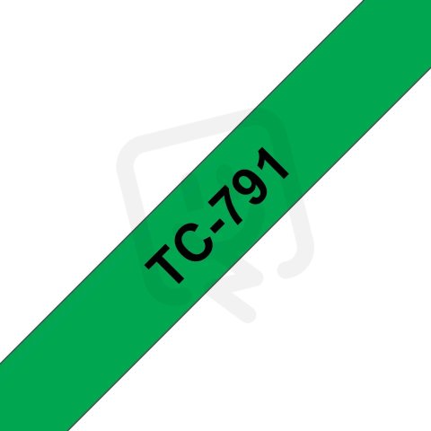Páska BROTHER TC-791 zelená/černá (9mm, laminovaná)