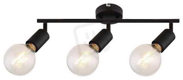 Lamar E27 3x 40W IP20 matná černá RABALUX 3988