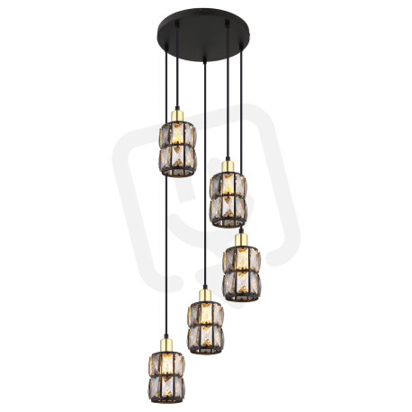 Závěsné svítidlo WOLLI černá 5xE14, max. 40W 230V GLOBO 15761-5B