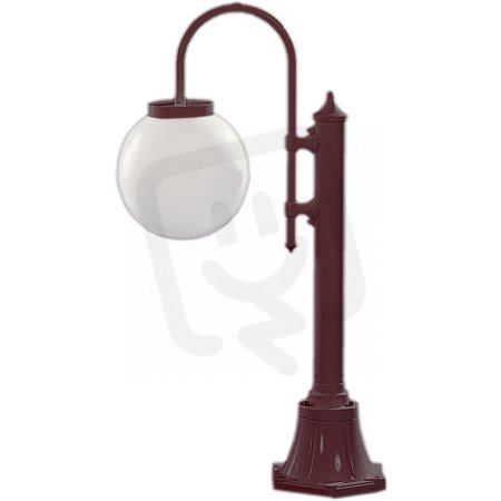 Sloupové svítidlo Bakchus sloup malý s ramenem hnědá antika 60W IP23 E27