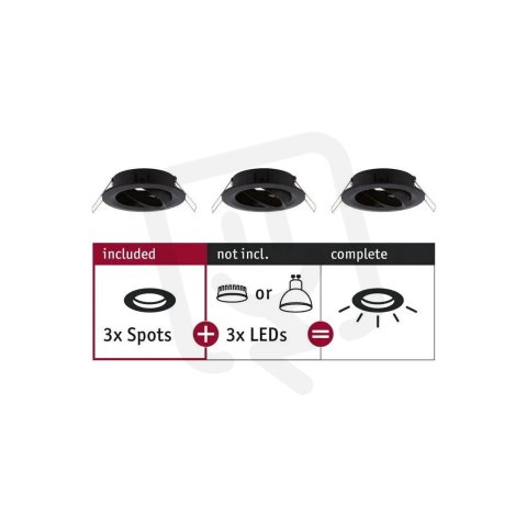 Choose RL Set of 3 spots swivelling Max