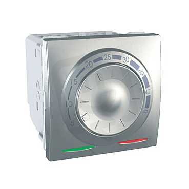 Unica Termostat pro podlahové vytápění otočný, Aluminium SCHNEIDER MGU3.503.30