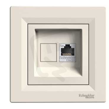 Schneider EPH5000123 Zásuvka datová RJ45, kat.5e STP, krémová