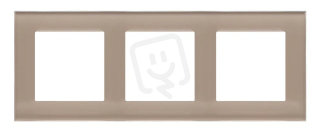 Rámeček 3 násobný, skleněný béžové matné sklo KONTAKT SIMON TRN3/172