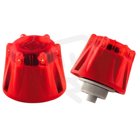 Bzučák multifunkční + LED BIMF LED 12/240V, ACDC, IP55, 85 dB, červená, červená
