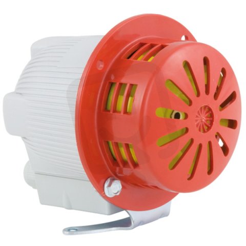 Siréna motorová MINICELERE 12V, ACDC, IP43, 97 dB, M12, světle šedá, 1 tón 42000