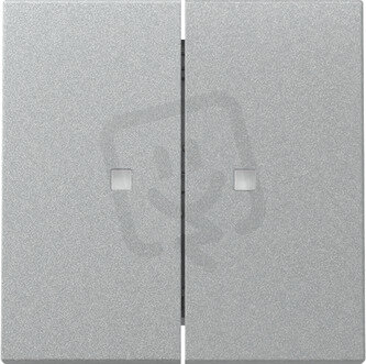 Dvojitá kolébka, kontrolka System 55 barva hliník GIRA 363126