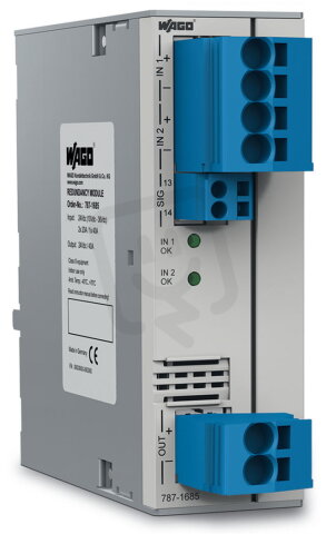 Redundantní modul, Vstupní napětí 2× 24 V DC, Vstupní proud 2× 20 A