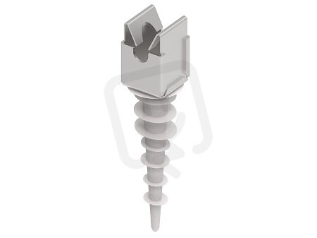 Plastový držák vedení d8mm, na drát K LIK, šroubovací do polystyrenu, Inox