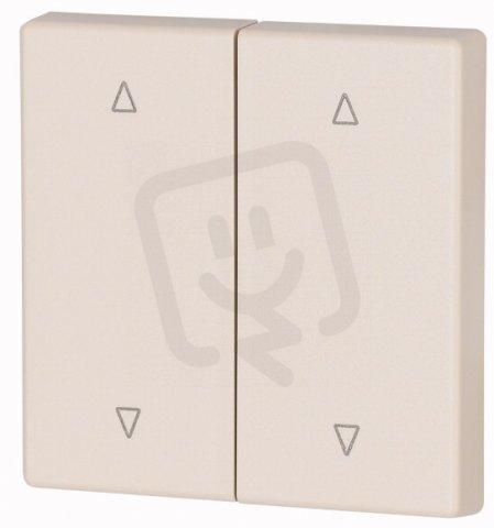 CWIZ-02/22 Kryt RF tlačítka 2x1/2 55x55mm Nahoru-dolů Krémová matná Eaton 147618