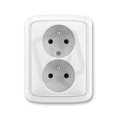 ABB Tango Zásuvka kompletní CZ1x2 16A 250 Vstř. bílá BLISTR 5512A-2349 BW