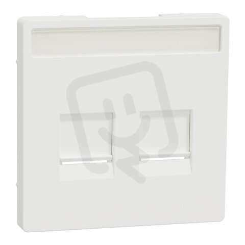 Centrální deska, Merten System D, s popisovým polem, nordic white, termoplast