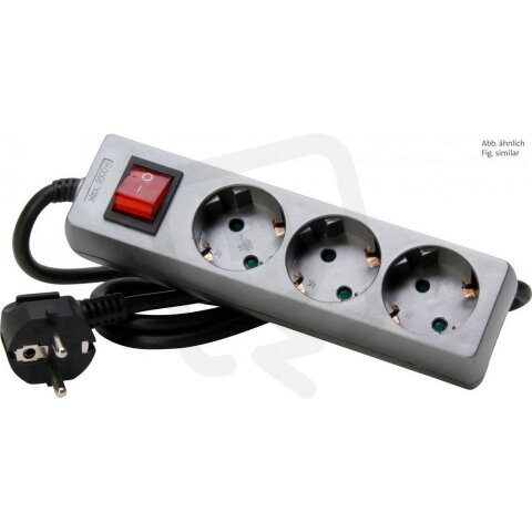 129743008 3-way multiple socket outlet,