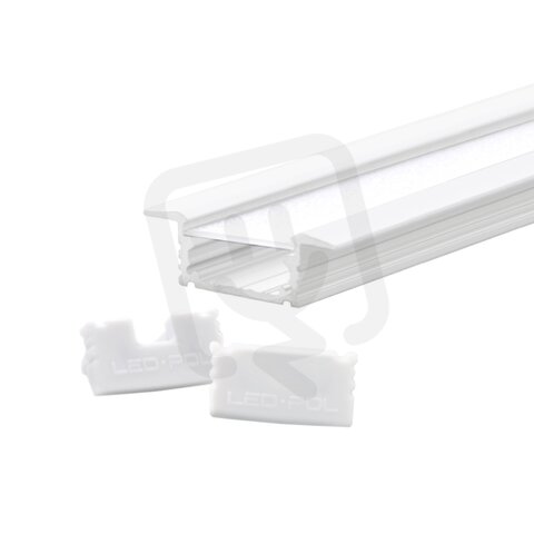 Zapuštěný profil pro LED pásky ORO PROFIL UNI IN WHITE 1M S SET LED-POL ORO32025