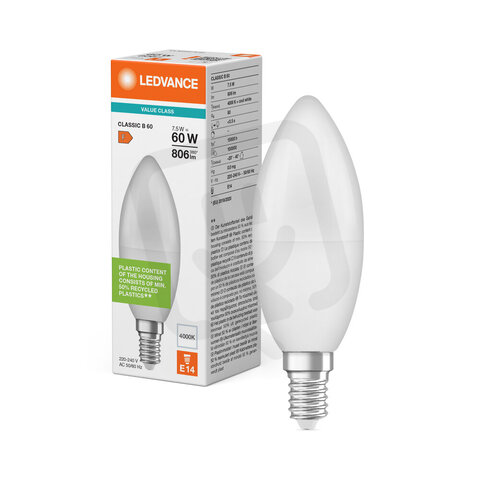 Světelný zdroj LED CLASSIC B V 7.5W 840 Frosted E14 LEDVANCE 4099854774300