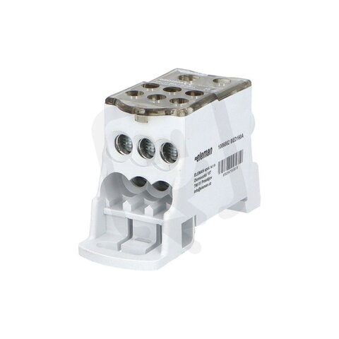 Blok pro rozdělení fází BED160A, 1P, Al/Cu, 160A, 1000V AC/DC, šedá,na DIN/panel