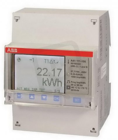 Elektroměr A41 111-100 80 A tř. B ABB 2CMA170554R1000