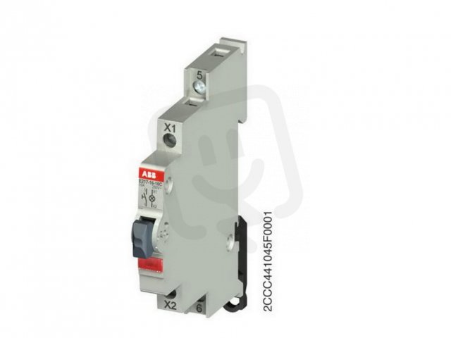 E217-16-01C48 tlačítko se signalizací červená 16A 1NC 250VAC LED 12 - 48V AC/DC