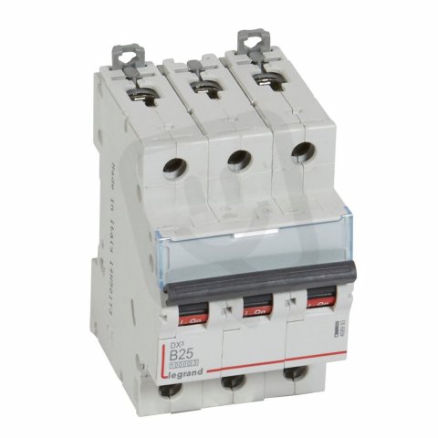 DX3 JISTIČ, 3 PÓLOVÝ, CHAR. B,25A 10000A/16KA LEGRAND 408993