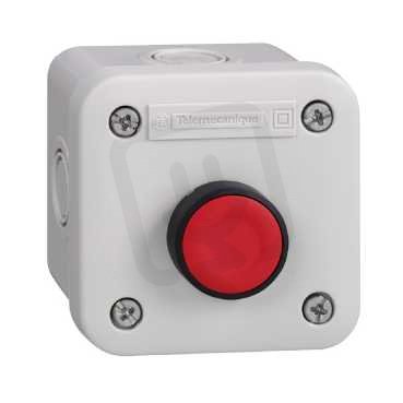 Schneider XALE1112 Ovládací skříňka jednotlačítková, 1V , červená