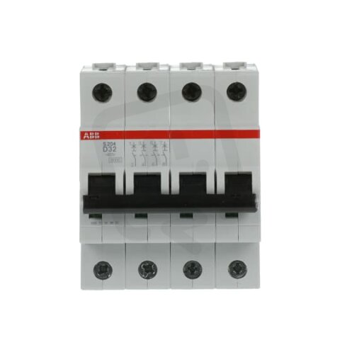 S204-D32 4 fázový jistič 32 A char. D 6kA ABB 2CDS254001R0321