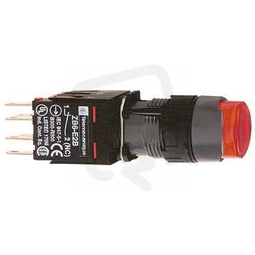 Schneider xB6AE4B5B Ovládač stiskací prosvětlený,1 Z+1V-rudý