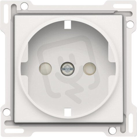 Kryt zásuvky ''schuko'' s dětskou pojistkou-WHITE COATED NIKO 154-66901
