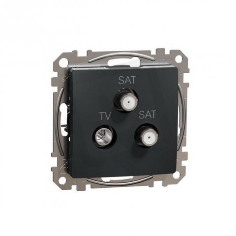 Sedna D/E TV-SAT-SAT zásuvka koncová 4dB, Antracit SCHNEIDER SDD114481S