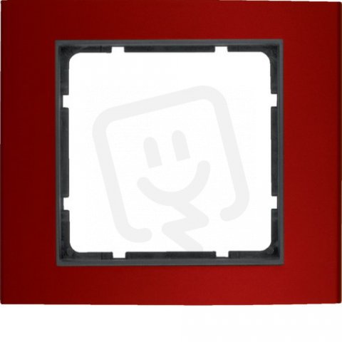 Rámeček, 1-násobný, B.3, Alu červená/antracit mat BERKER 10113012