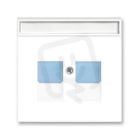 Kryt dvojzásuvky komunikační, clonky 5014M-A11018 41 bílá/ledová modrá Neo ABB