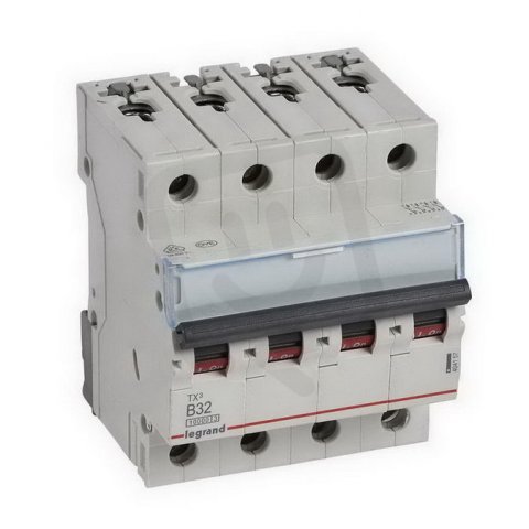 TX3 JISTIČ, 4 PÓLOVÝ, CHAR. B, 32A 10000A LEGRAND 404157
