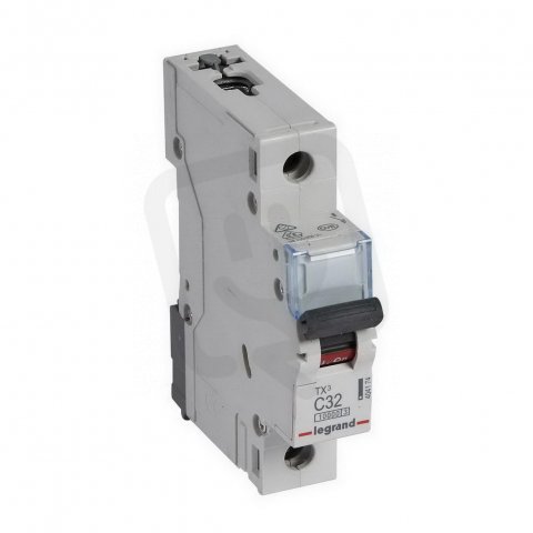 TX3 JISTIČ, 1 PÓLOVÝ, CHAR. C, 32A 10000A LEGRAND 404174