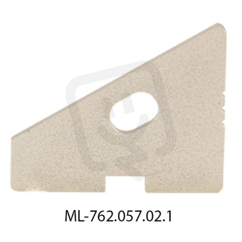 Koncovka pro RQ s otvorem, stříbrná barva, 1 ks MCLED ML-762.057.02.1