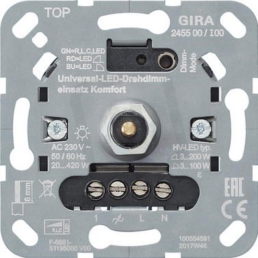 S3000 vož. univLED ot.stm. Komfort vložka GIRA 245500