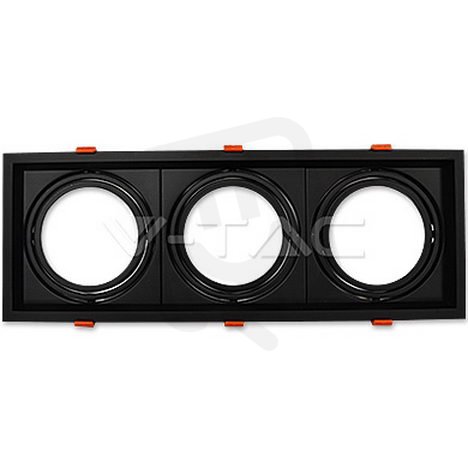 3 x AR111 Housing Black,  VT-7223