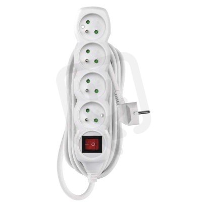 Prodlužovací kabel 7 m 4 zásuvky s vypínačem bílý PVC 1,5mm2 EMOS P1417R