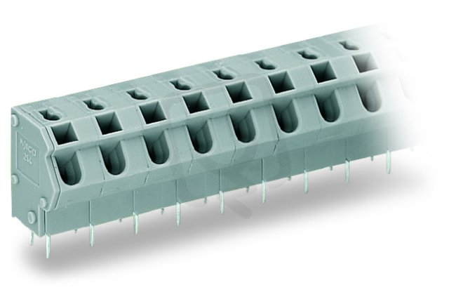 Svorka na desky plošných spojů 2,5mm2 7,5/7,62 mm šedá 12pól. WAGO 254-562