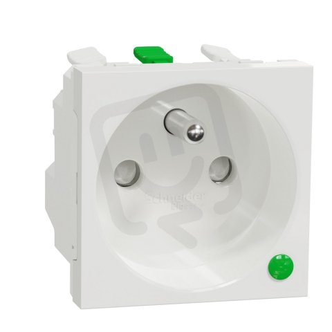 Zásuvka NOVÁ UNICA s přepěťovou ochranou 250V 2P+E Bílá SCHNEIDER NU305918EP