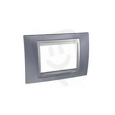 Unica Top rámeček trojmodulový Metal Grey/Aluminium SCHNEIDER MGU66.103.097