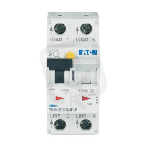 Digitální chránič s jističem 10kA FRBdM-B13/1N/01-F char B 1+N-pól 13A 0,1A