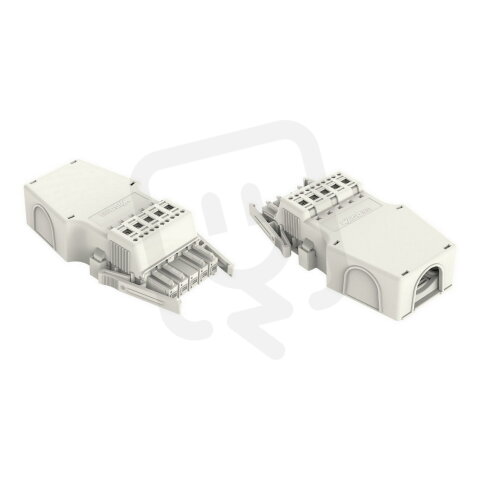 Zdířka S pouzdrem s odlehčením tahu 5pól. bílá WAGO 831-3105/1019-050