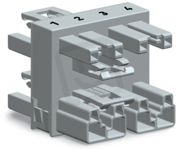 Rozdělovač s 3 výstupy 4pól. Kód. B šedá WAGO 770-1734