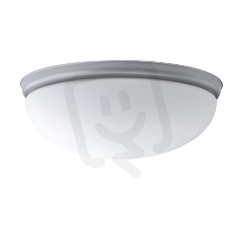 Přisazené svítidlo se skleněným stínidlem OSMONT ALMA D2 10W IP41 E27 stříbro