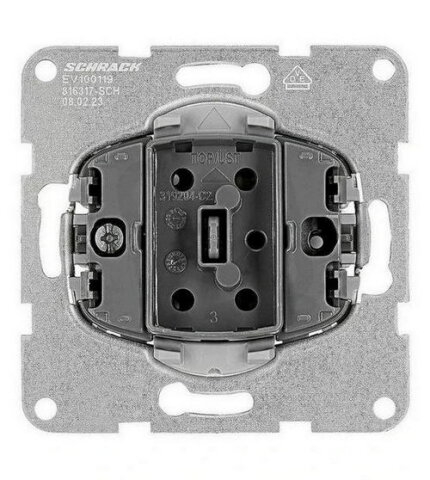 Přístroj ovládače (tlačítko) 0/1, bezšroubové svorky SCHRACK EV100119--
