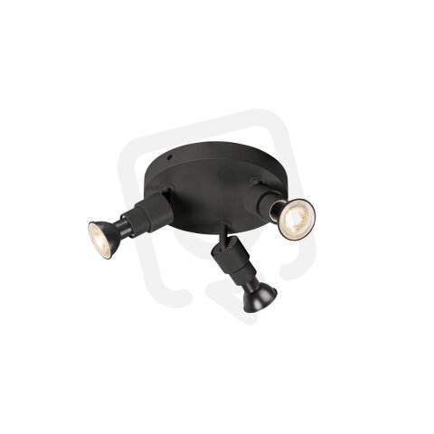 SLV PURI 2.0 Basic, nástěnné a stropní svítidlo, kulaté, 3 x max. 6W GU10, černé