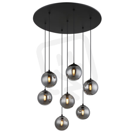 Závěsné svítidlo RIHA černá 7x3,50W G9 IP20 GLOBO 56133-7H