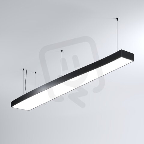 LED Svítidlo MI-WAVE-01, 107W, 3000K, bez trafa, 24VDC, IP20, černá