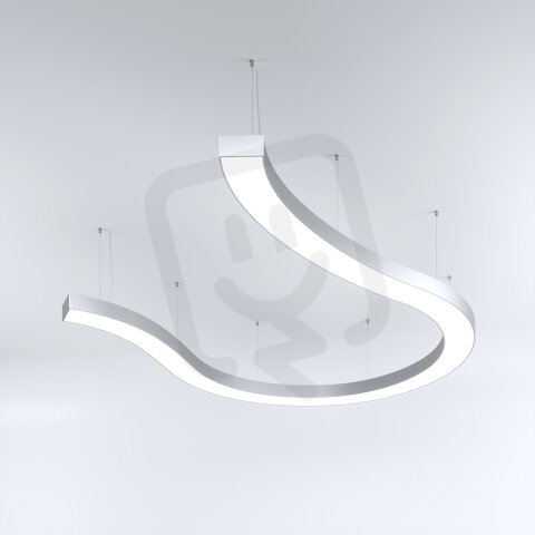 LED Svítidlo MI-SNAKE-05, 136W, 3000K, bez trafa, 24VDC, IP20, stříbrná, 3000K
