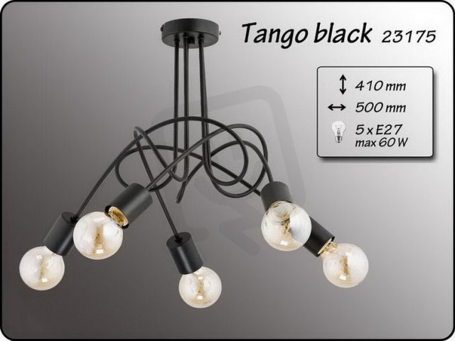 TANGO ČERNÁ lustr 5x60W E27