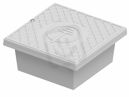 Krabice do fasády pro zkušební svorku, rozměr 55mm, barva šedá, plast 317418